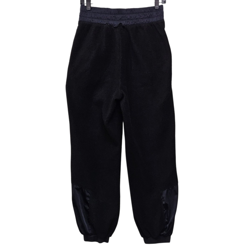FP Movement Black‎ Fleece Jogger Pants Satin Trim Casual Athletic Size S Granola